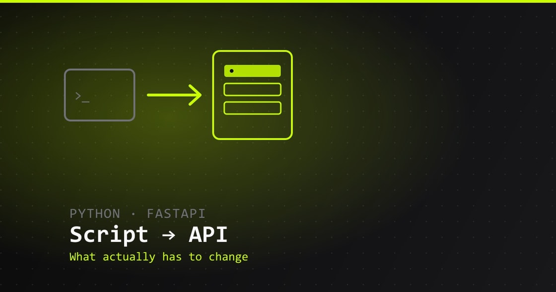 Turning a Python script into a production API