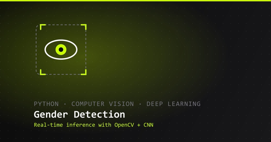 Real-time gender detection system built with OpenCV and a convolutional neural network