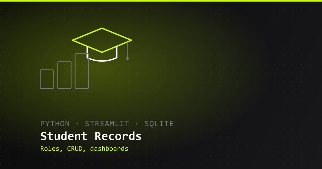 Student record management system with role-based access and analytics dashboard